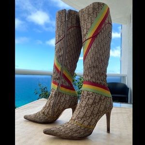 Dior Rasta Heeled Boots Vintage 2004 collection😎